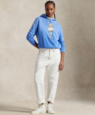 Women's Polo Bear Fleece Hoodie Sweatshirt