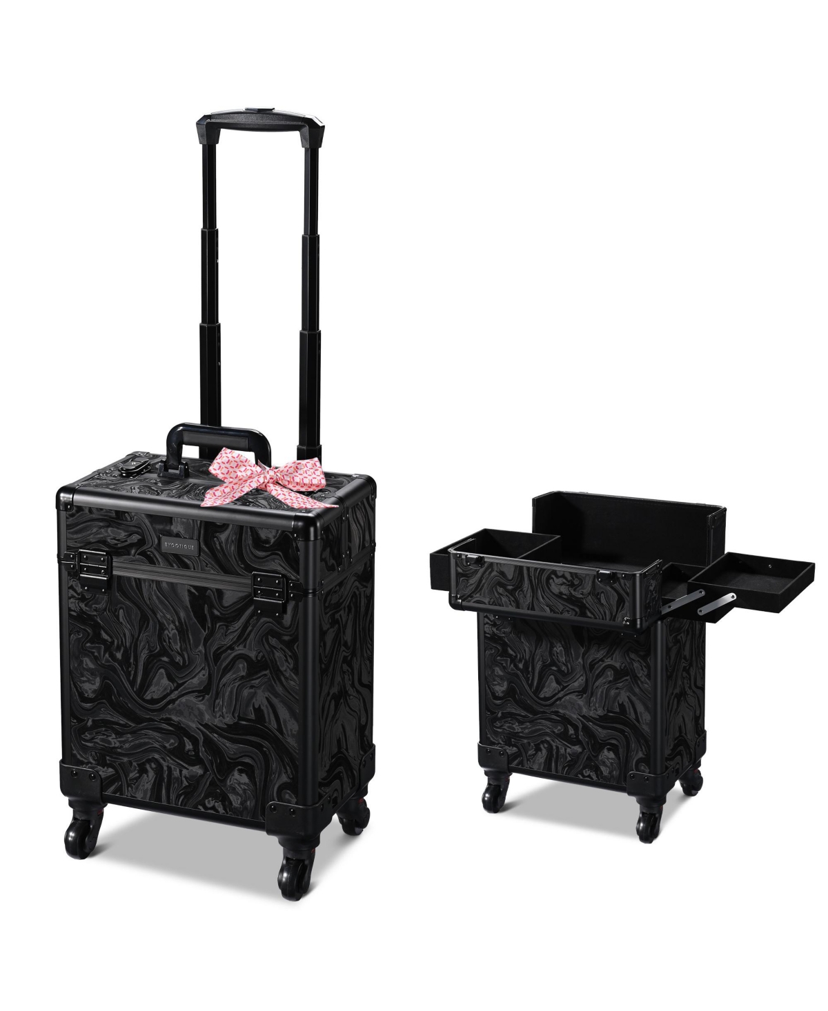 Rolling Makeup Train Case - Pink