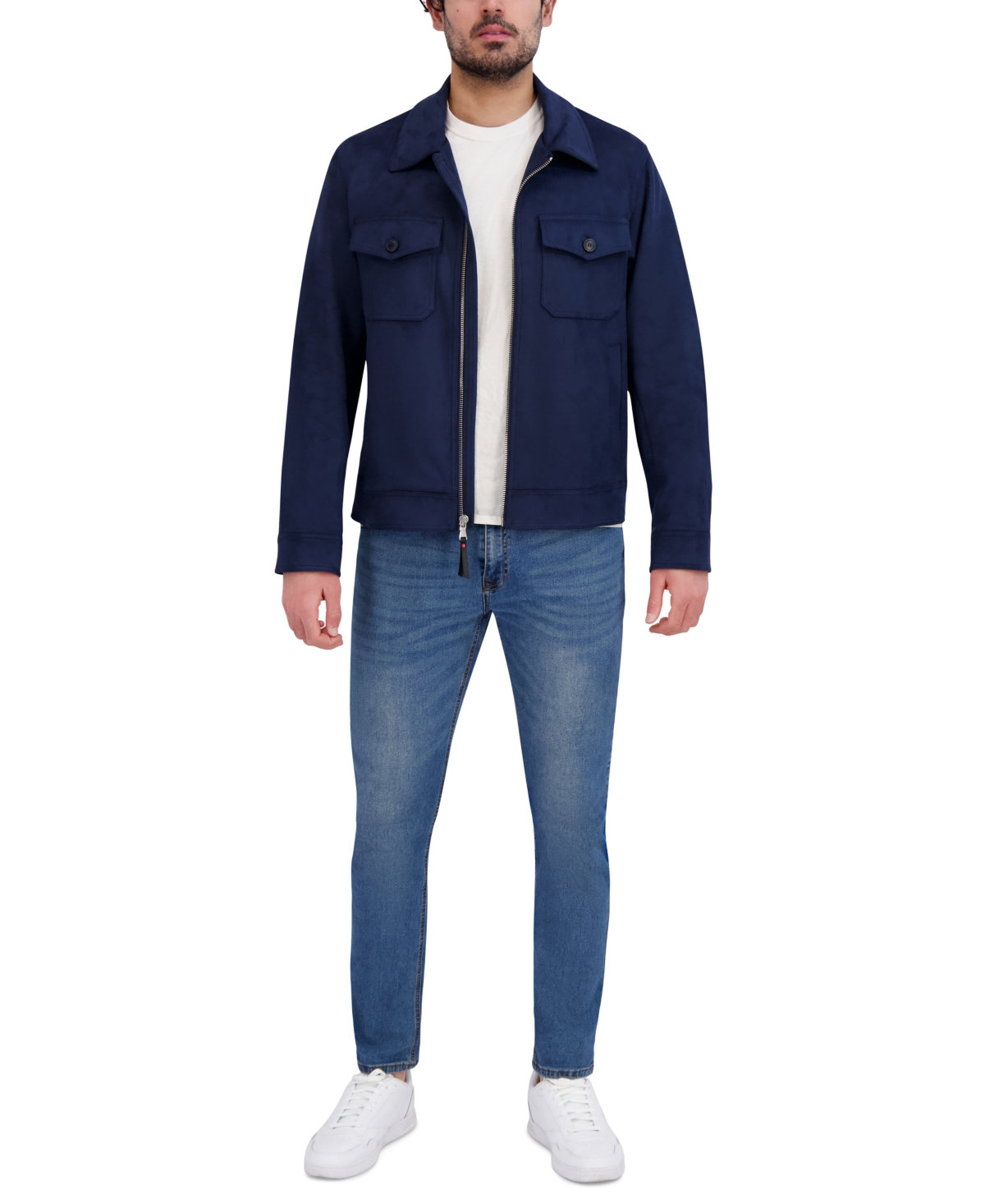 Robert Graham Men's Faux Suede Field Jacket In Navy