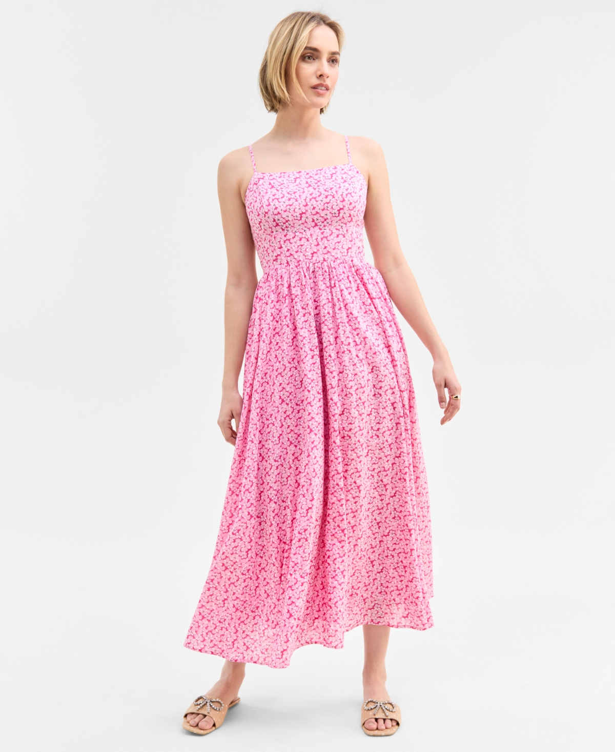 On 34th Women's Square-neck Maxi Dress, Exclusively At Macy's In Fuchsia Purple