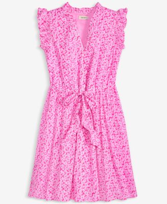Women's V-neck Flutter-Sleeve Mini Dress, Exclusively at Macy's