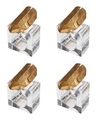 Luxe Quartz Napkin Ring, Set of 4