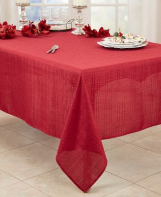 Refined Stitched Plaid Tablecloth, 65" x 140"