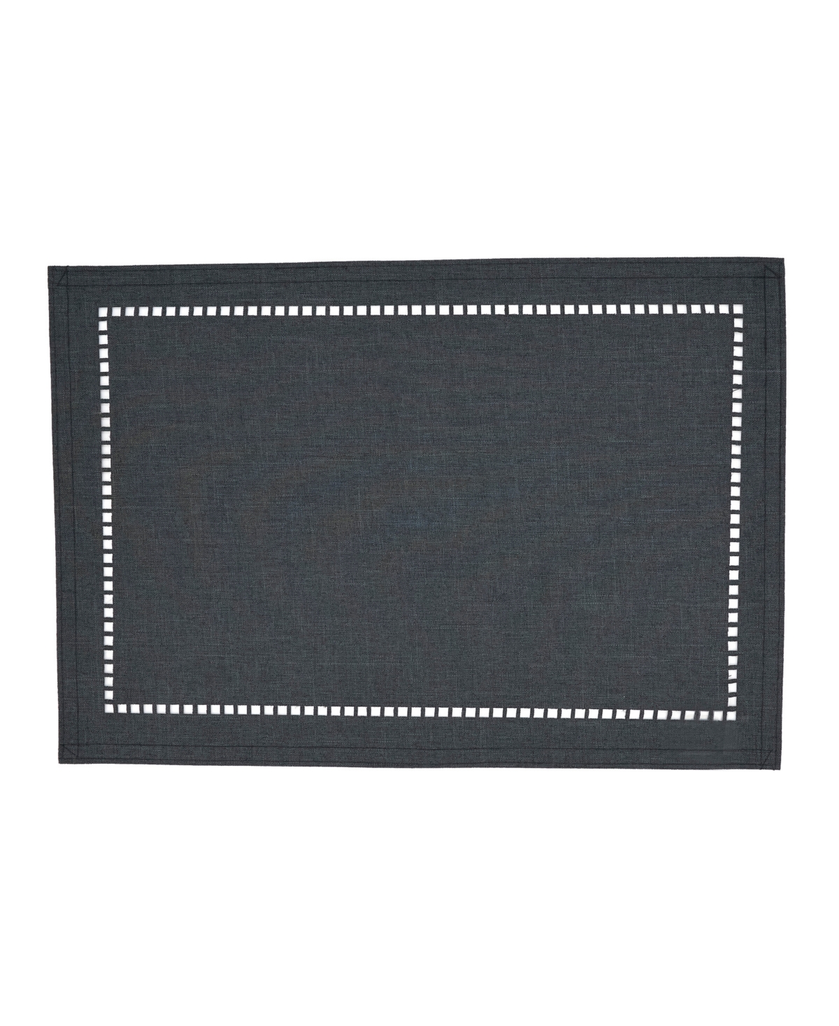 Saro Lifestyle Laser-cut Hemstitch Placemat, Set Of 4 In Black