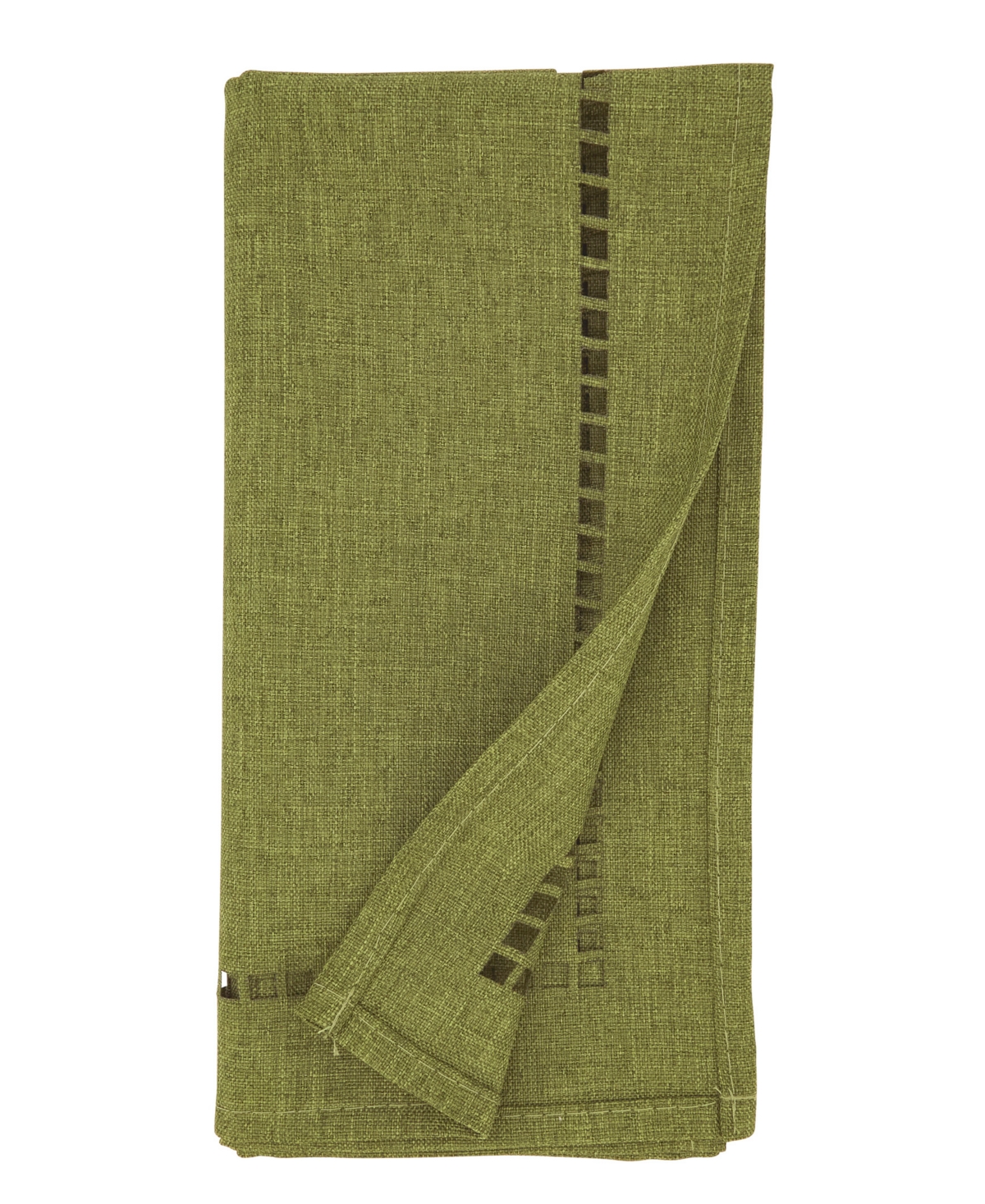 Saro Lifestyle Laser-cut Hemstitch Napkin, Set Of 4 In Green