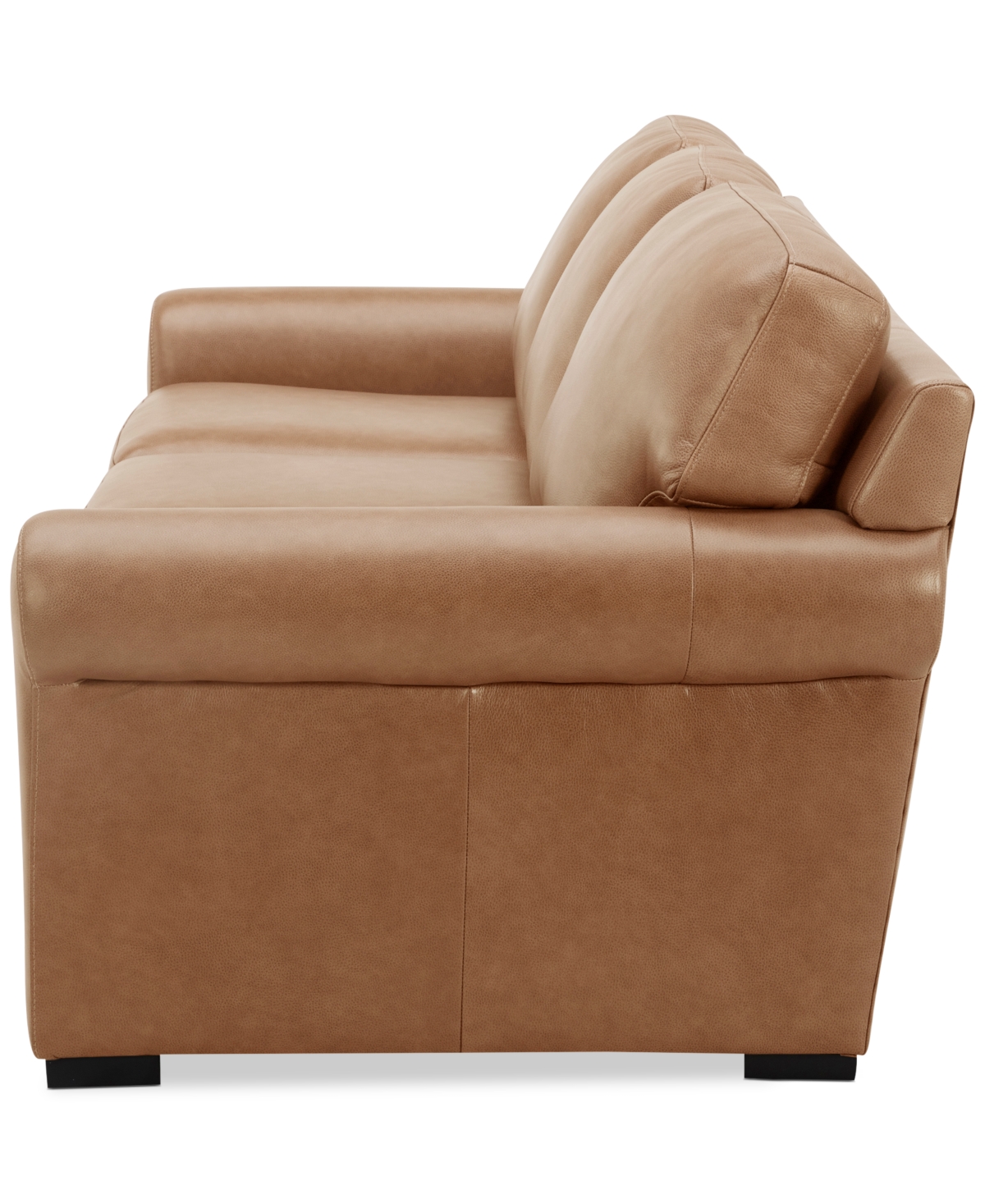 Macy's Radley 86" Leather Roll Arm Sofa, Exclusively At  In Light Natural