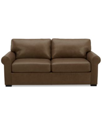 Radley Roll Arm 74" Leather Apartment Sofa