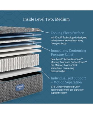 Level Two 14" Medium Tight Top Mattress Set - Split Queen