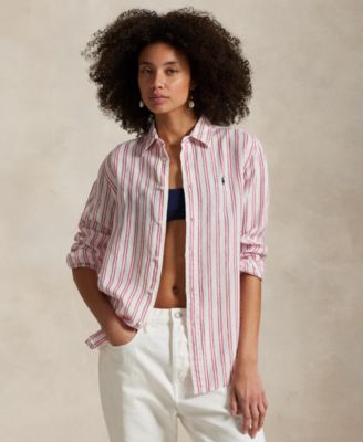 Polo Ralph Lauren - Women's Classic-Fit Striped Linen Shirt