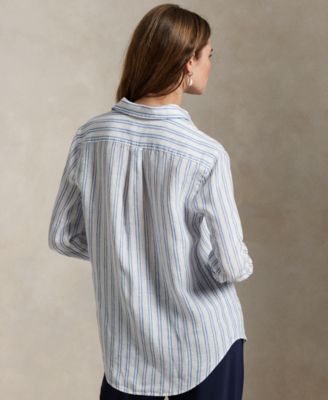 Polo Ralph Lauren Women's Classic-Fit Striped Linen Shirt