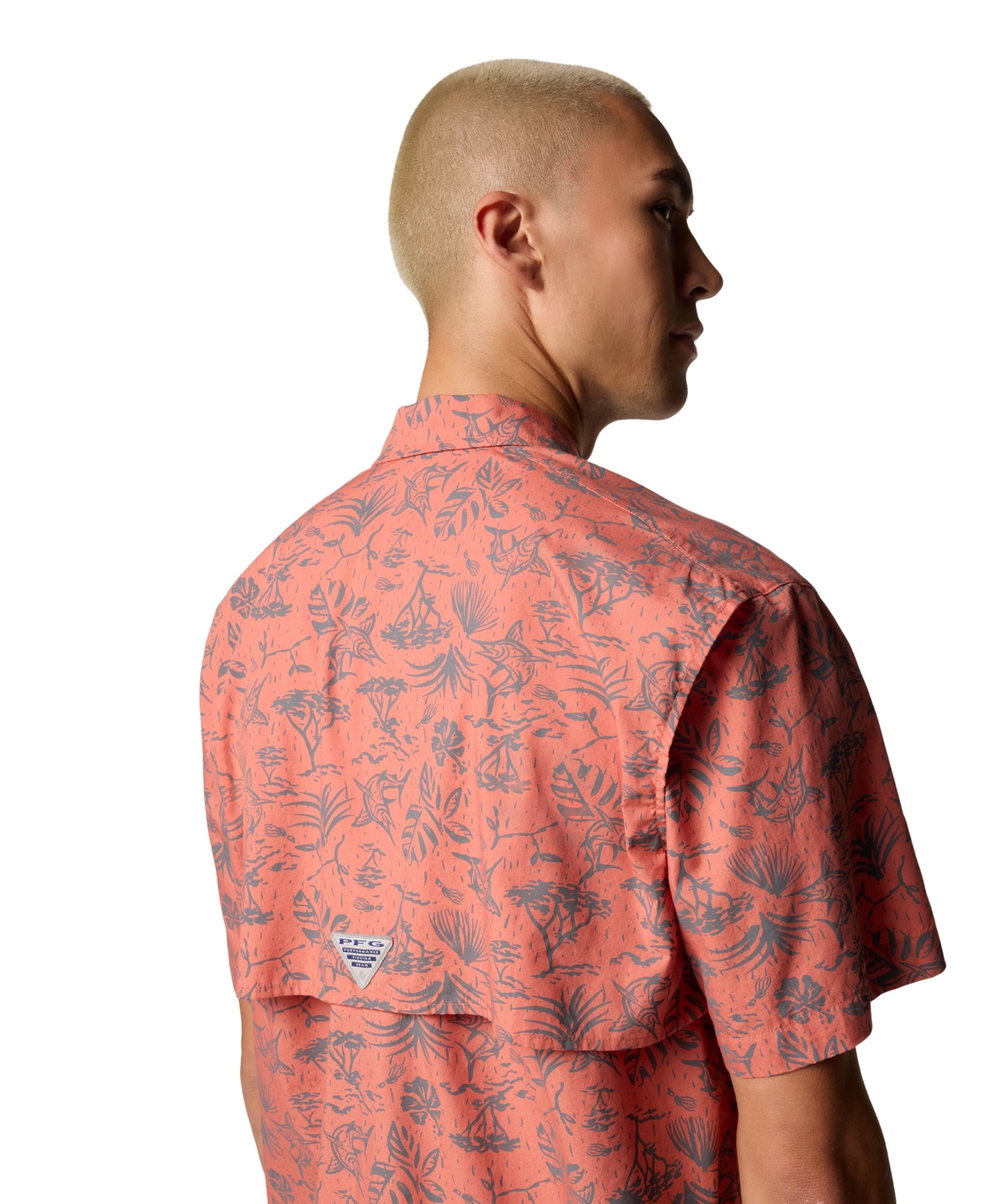 Shop Columbia Men's Pfg Trollers Best Short Sleeve Shirt In Faded Peac