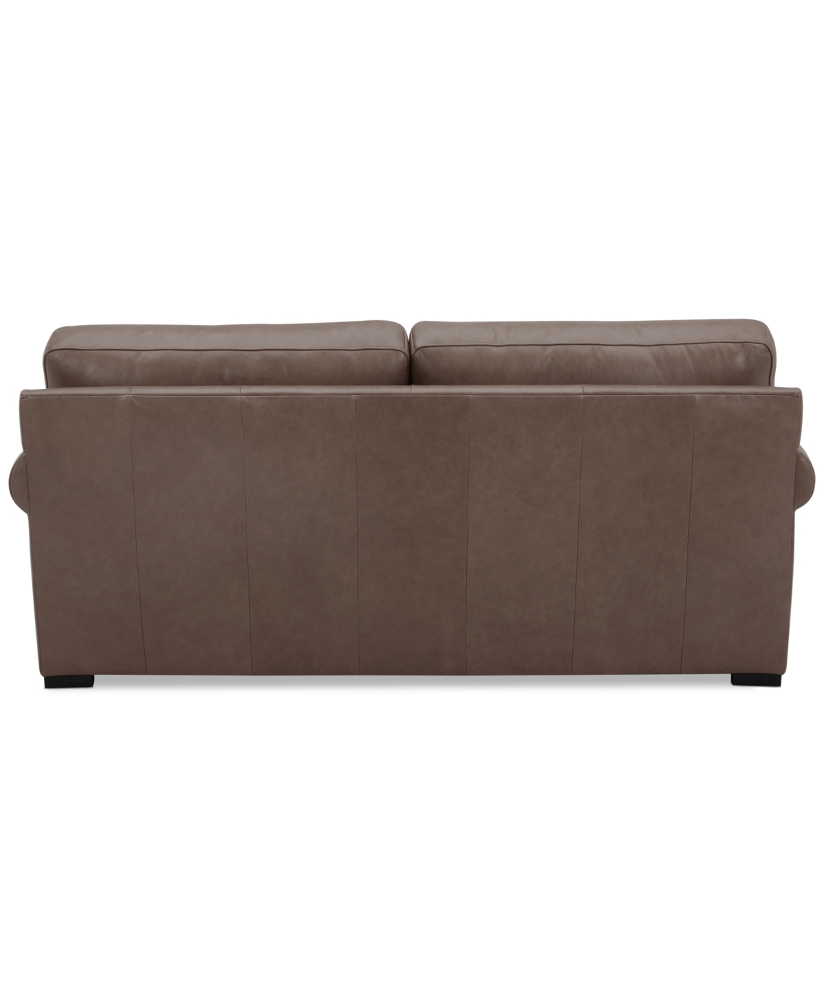 Macy's Radley 74" Leather Roll Arm Apartment Sofa, Exclusively At  In Medium Brown
