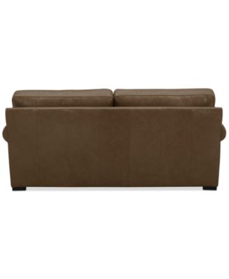 Radley Roll Arm 74" Leather Apartment Sofa