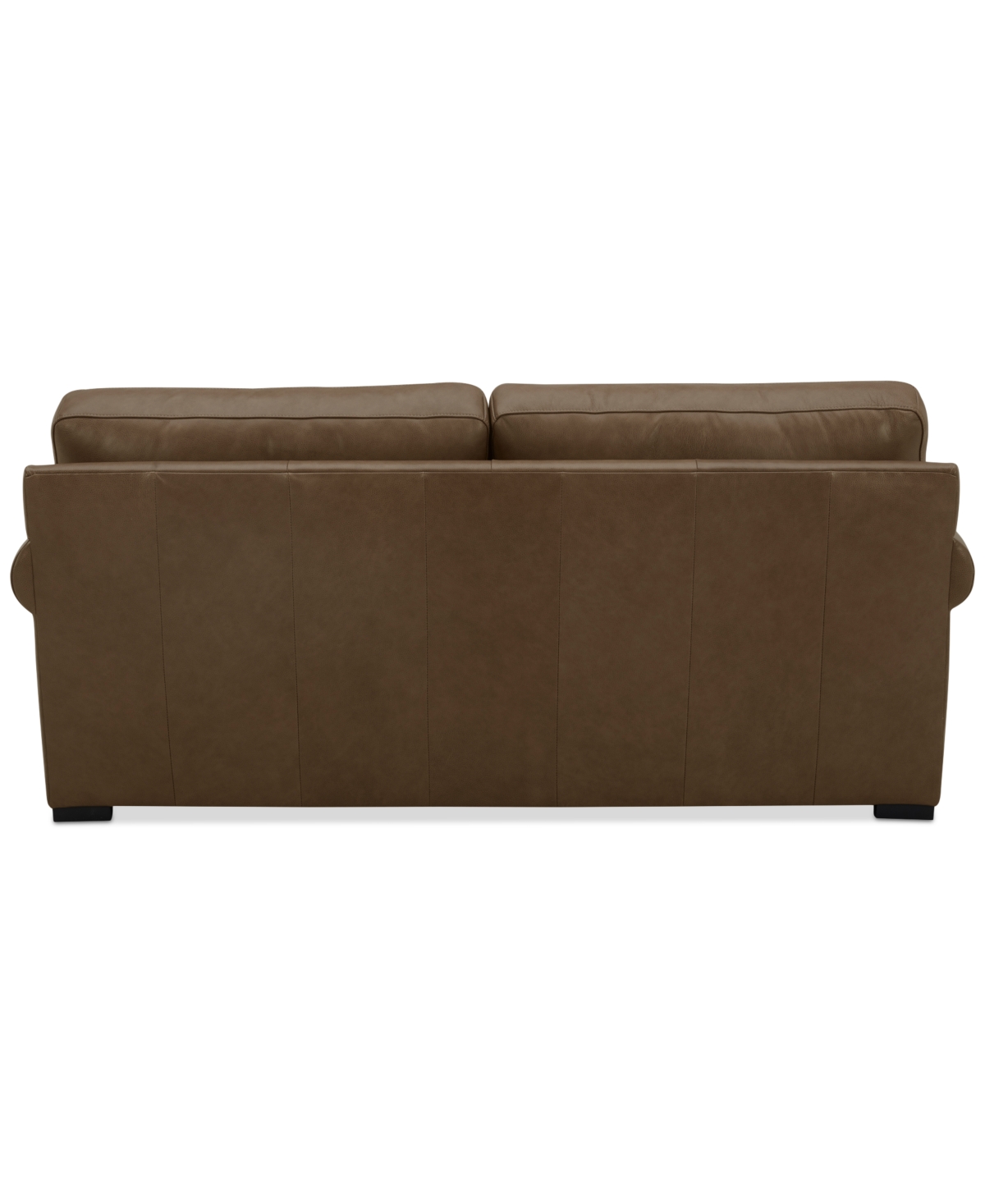 Macy's Radley 74" Leather Roll Arm Apartment Sofa, Exclusively At  In Sand