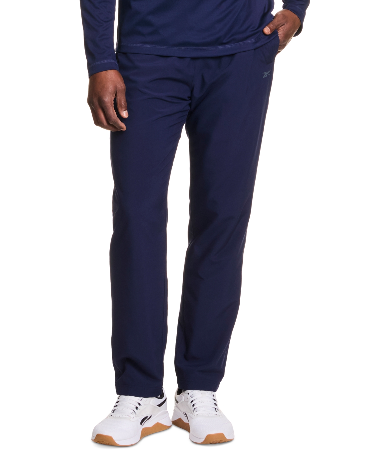 Men's Woven Logo Track Pants - Vector Navy / Wht