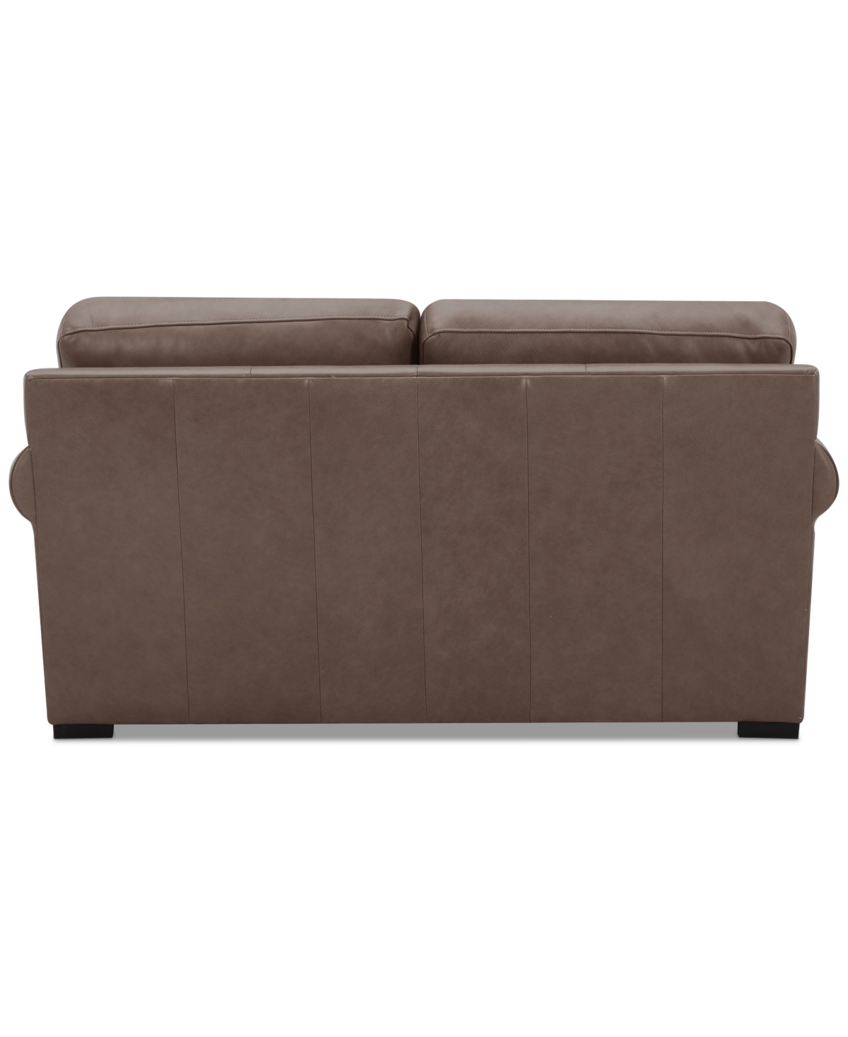 Macy's Radley 61" Leather Roll Arm Loveseat, Exclusively At  In Medium Brown