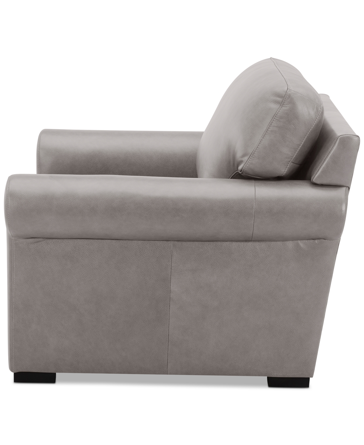 Macy's Radley 38" Leather Roll Arm Chair, Exclusively At  In Ash