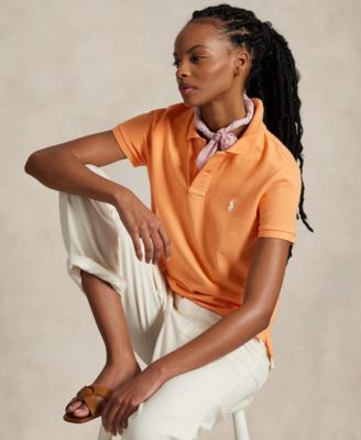 Women's Classic-Fit Mesh Polo Shirt