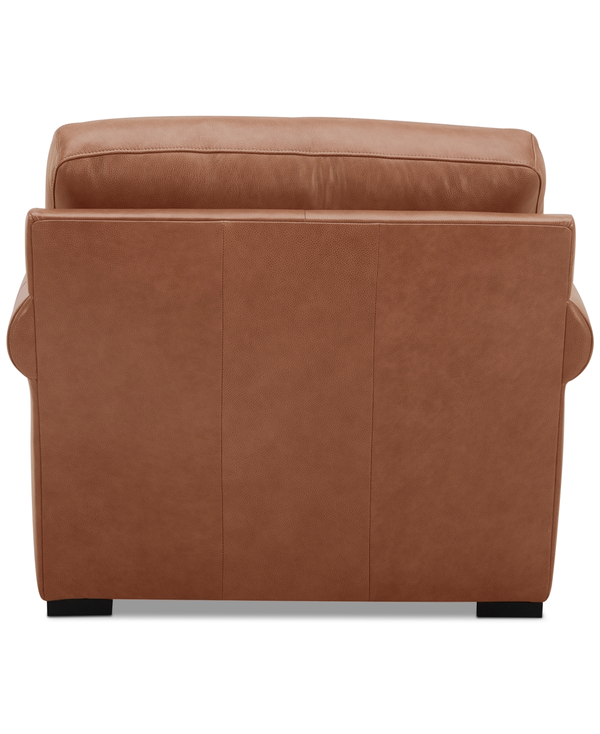 Macy's Radley 38" Leather Roll Arm Chair, Exclusively At  In Light Tan