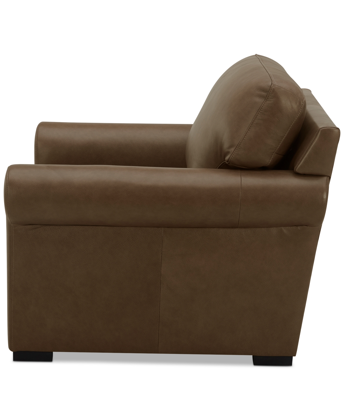 Macy's Radley 38" Leather Roll Arm Chair, Exclusively At  In Sand