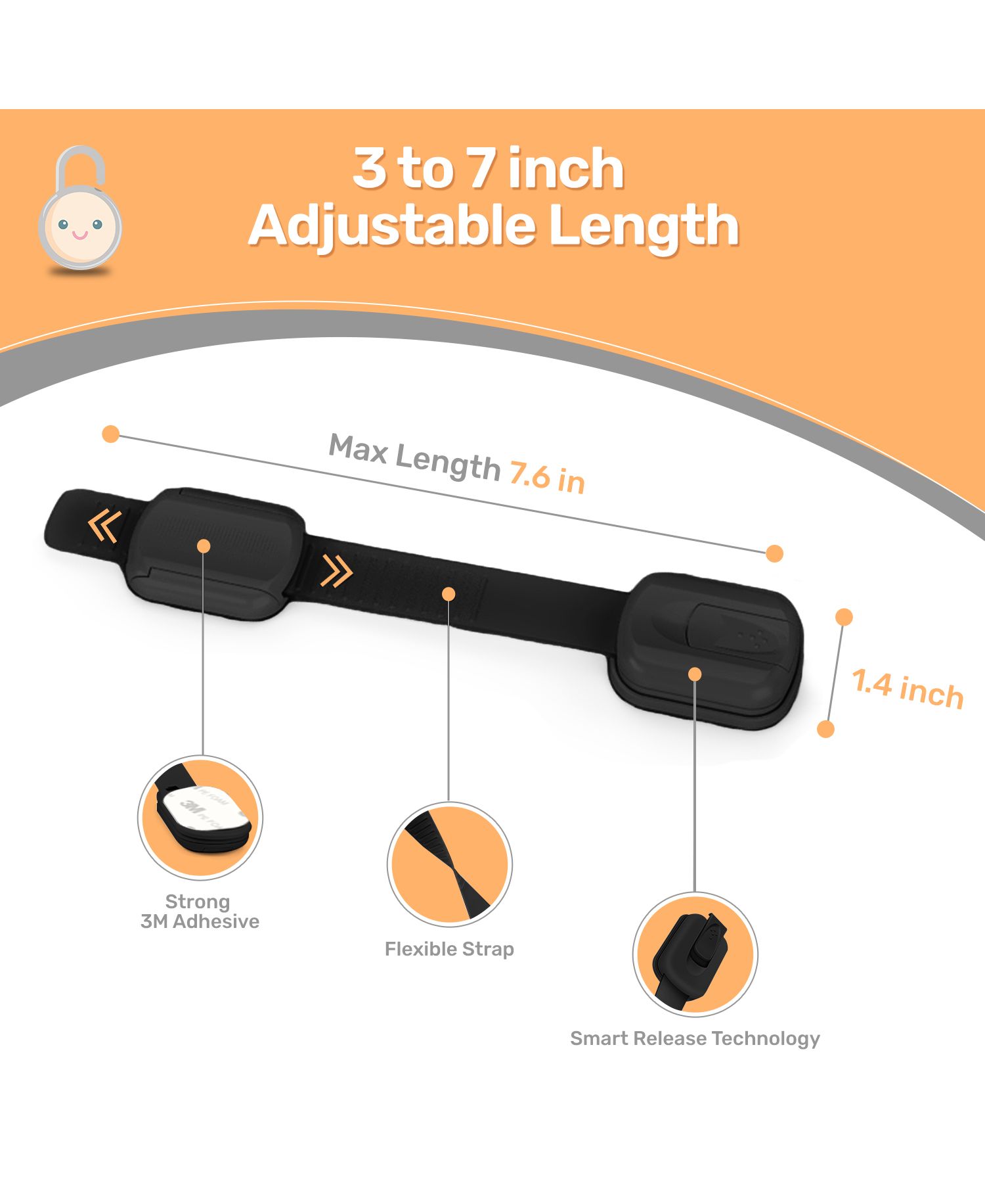 | Adjustable Safety Strap - Black