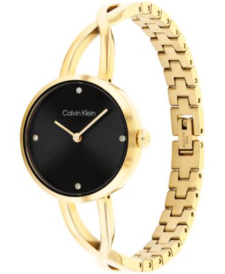 Women's Sculpted Embrace Gold Tone Stainless Steel Bracelet Watch, 28mm