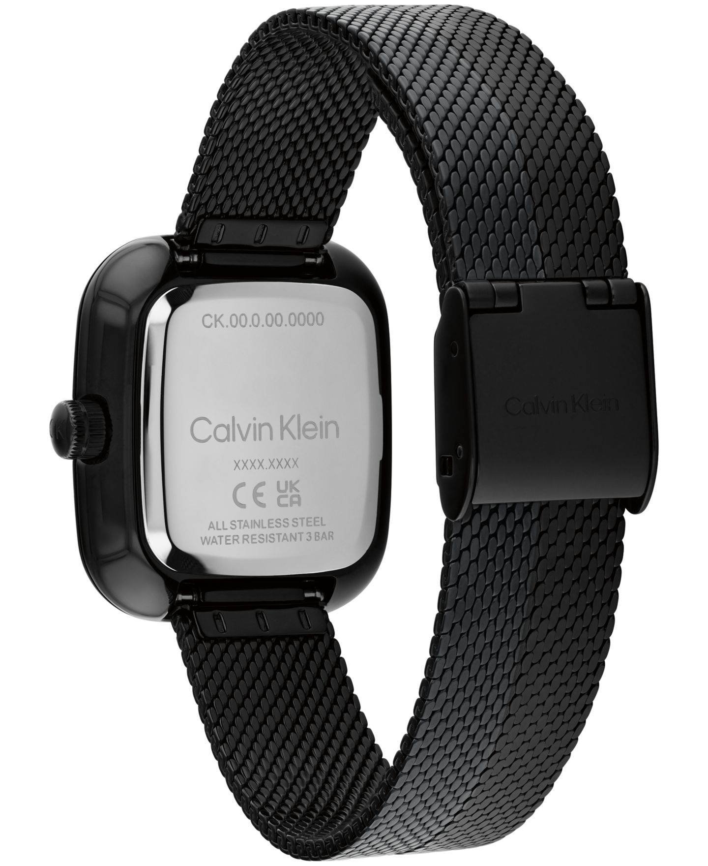 Женские часы Calvin Klein Adore, чёрный сетчатый браслет с ионным покрытием, 30 мм — фото 3