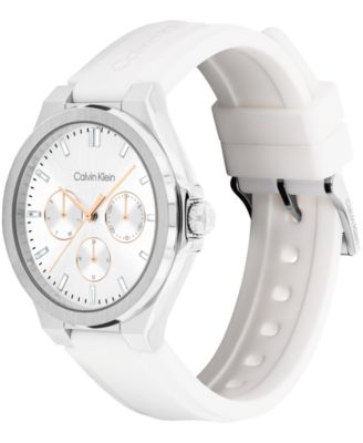 Women's Vibrancy White Silicone Strap Watch, 38mm