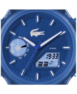 Men's LC33 Blue Silicone Strap Watch, 45mm