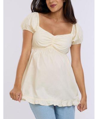 Maternity Off the Shoulder Short Sleeve Babydoll Top - Motherhood