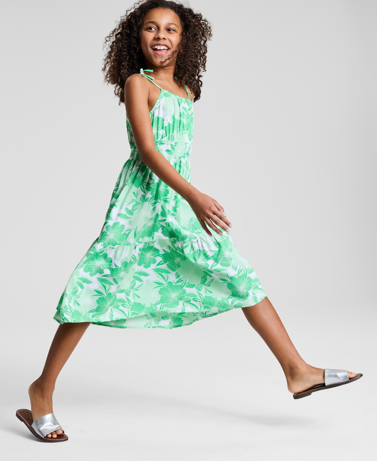 Epic Threads Little & Big Girls Floral-Print Tiered Midi Dress, Exclusively at Macy's