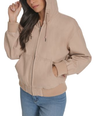 Women's Relaxed Hooded Bomber Jacket