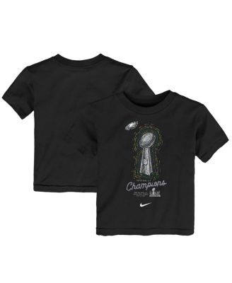 Nike - Toddler Black Philadelphia Eagles Super Bowl LIX Champions Lombardi Trophy T-Shirt