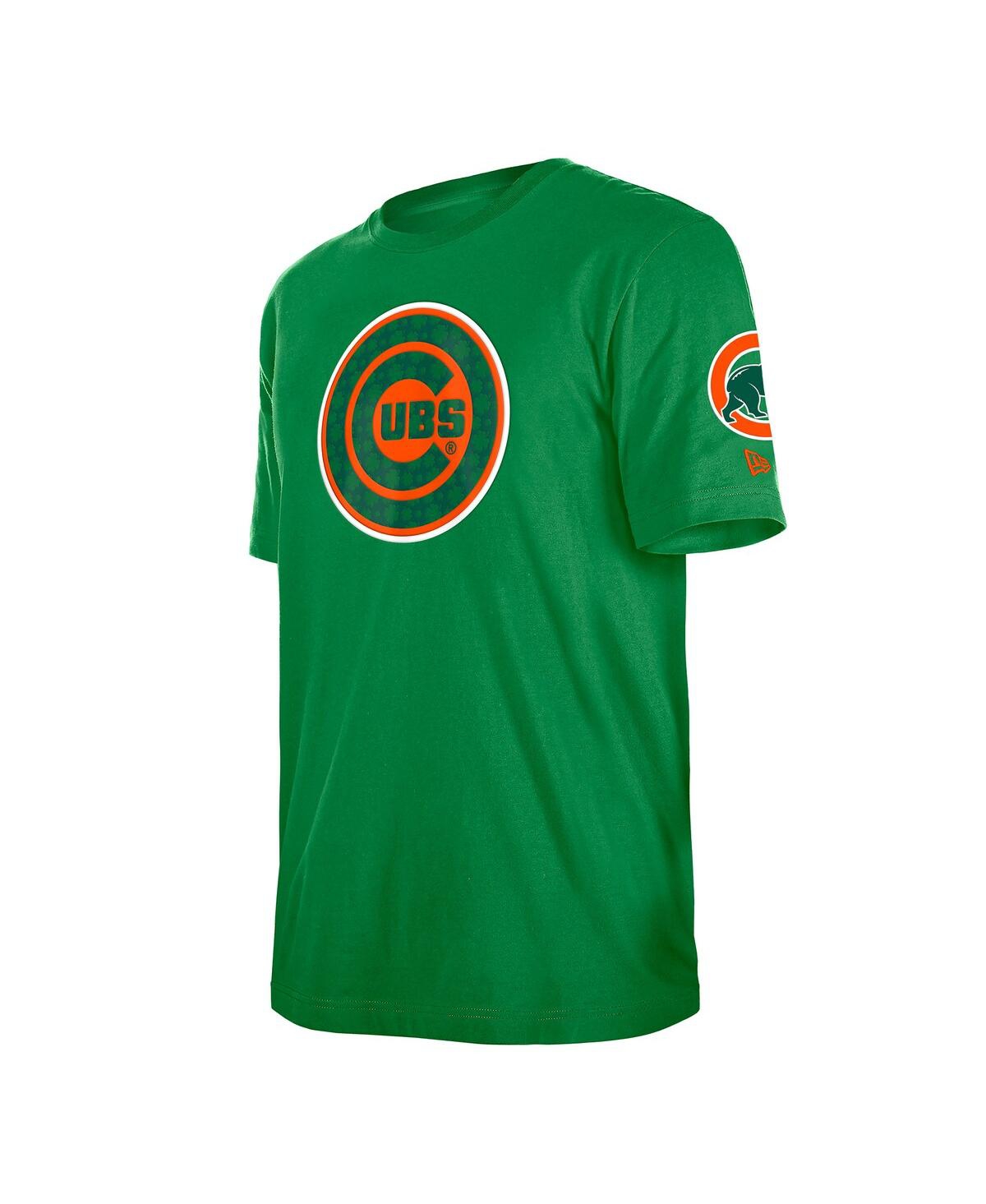 NEW ERA MEN'S KELLY GREEN CHICAGO CUBS ST. PATRICK'S DAY SHAMROCK FILL T-SHIRT 