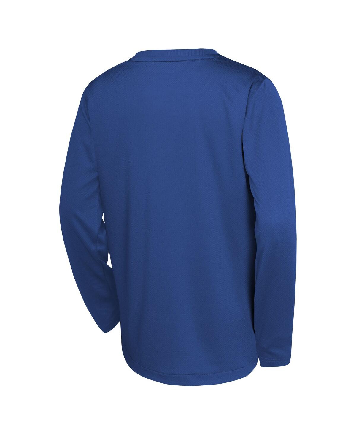 Nike Big Boys And Girls Royal Milwaukee Bucks 2024/25 City Edition Pregame Performance Long Sleeve Shooti In Royal
