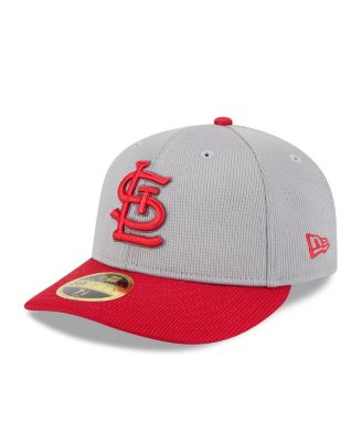 New Era - Men's Gray/Red St. Louis Cardinals 2025 Batting Practice Low 59FIFTY Fitted Hat