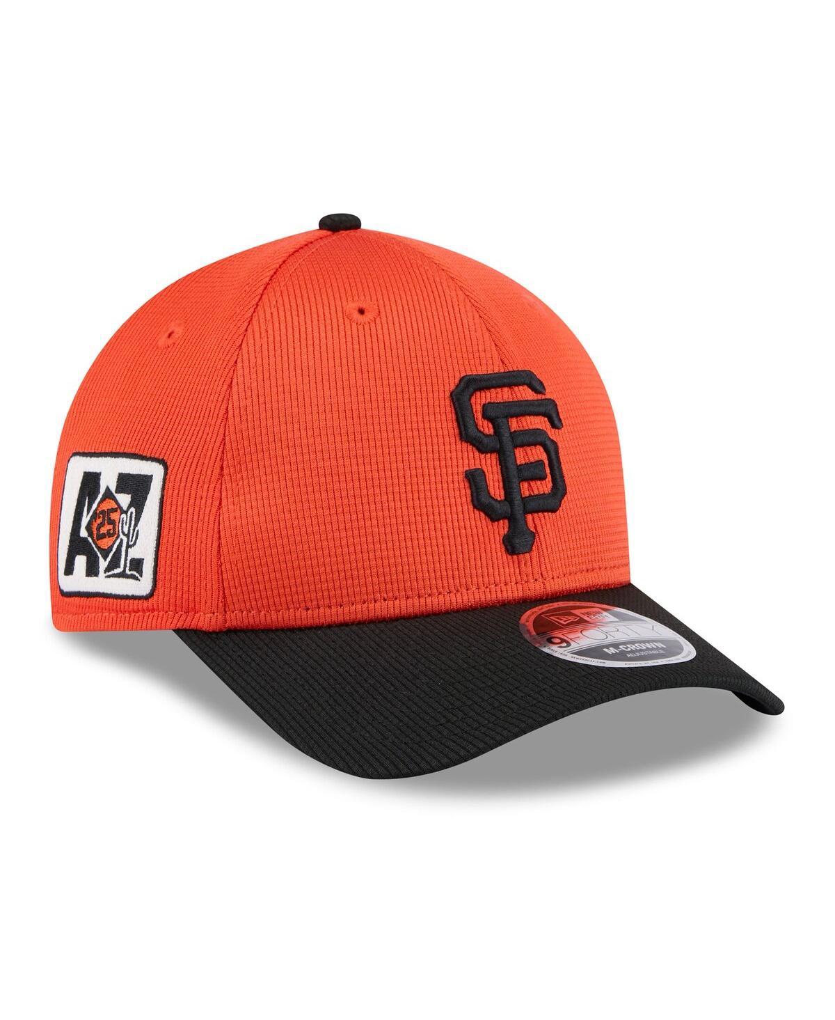 Shop New Era Men's Orange/black San Francisco Giants 2025 Spring Training 9forty Adjustable Hat In Orange,black