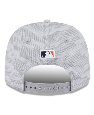 Men's Gray Houston Astros 2025 MLB Clubhouse 9SEVENTY Stretch-Snap Hat