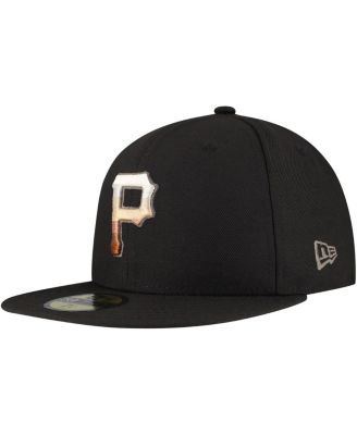 Men's Black Pittsburgh Pirates Dune Gradient Side Patch 59FIFTY Fitted Hat