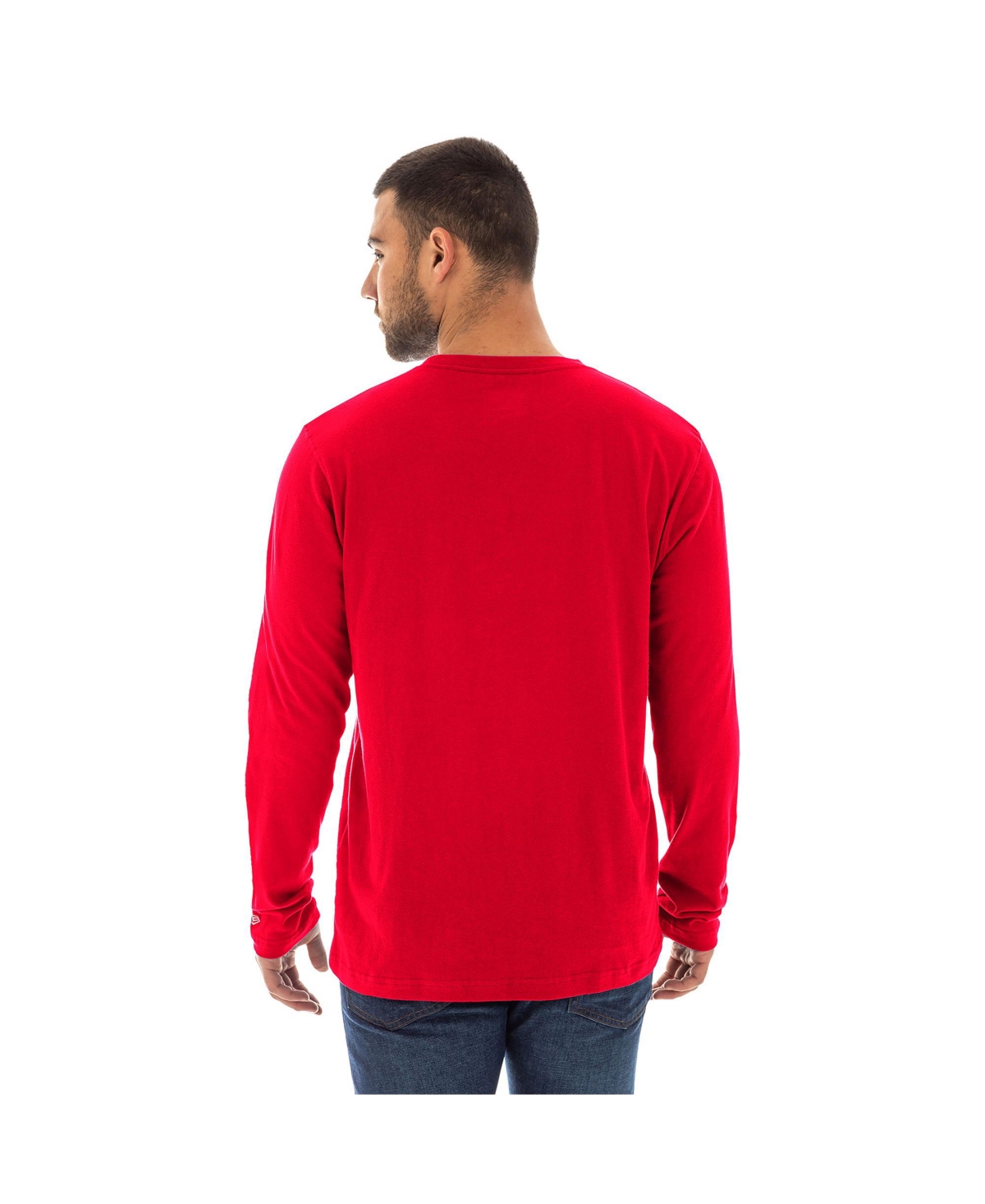 NEW ERA MEN'S RED HOUSTON ROCKETS 2024/25 CITY EDITION LONG SLEEVE T-SHIRT 