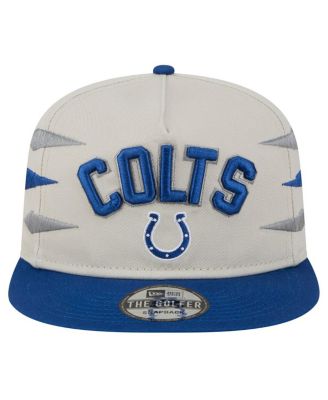 Men's Stone/Royal Indianapolis Colts Athletic Golfer Snapback Hat