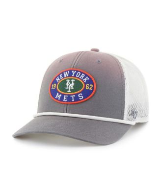 '47 Brand - Men's Gray/White New York Mets Tide Sweep Rope Trucker Adjustable Hat