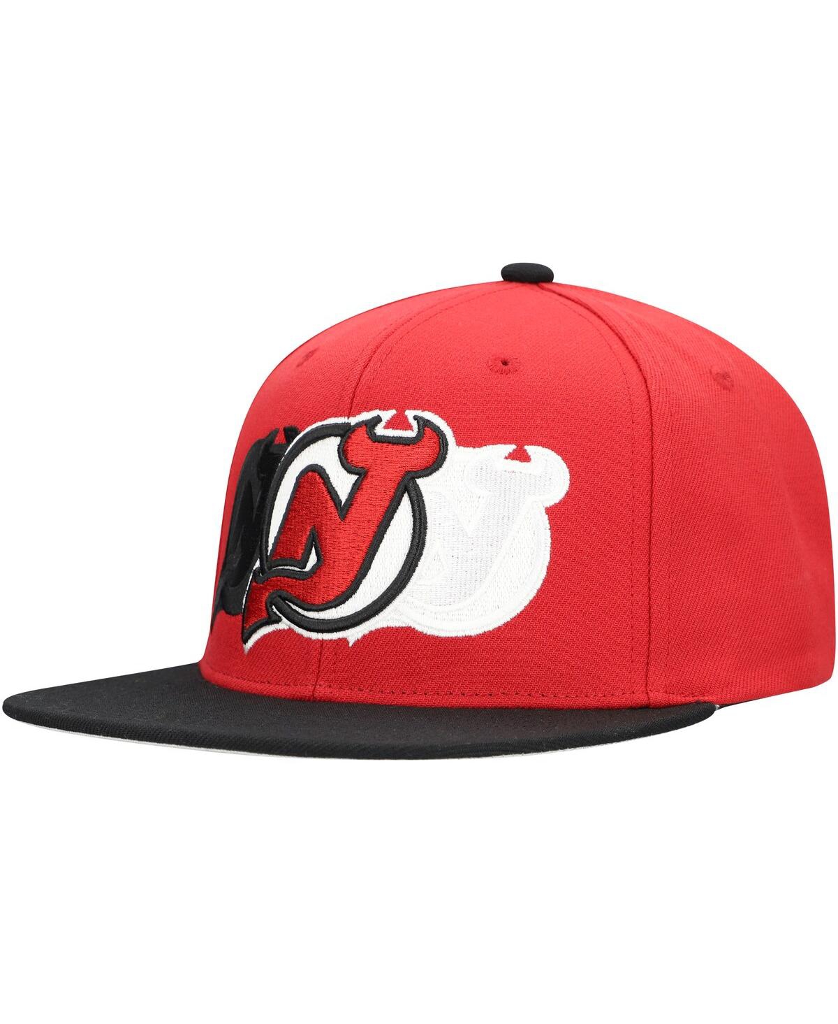 Mitchell & Ness Men's Red New Jersey Devils Soul Triple Up Snapback Hat In Red