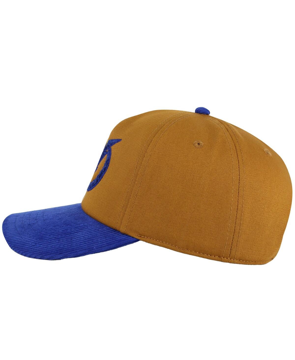AMERICAN NEEDLE MEN'S TAN/BLUE TAMPA BAY LIGHTNING BURNETT ADJUSTABLE HAT 