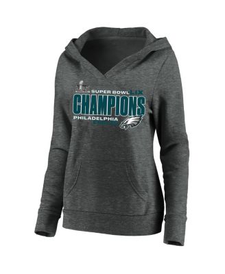 Fanatics - Women's Heather Charcoal Philadelphia Eagles Super Bowl LIX Champions Plus Size Under The Lights Pullover Hoodie