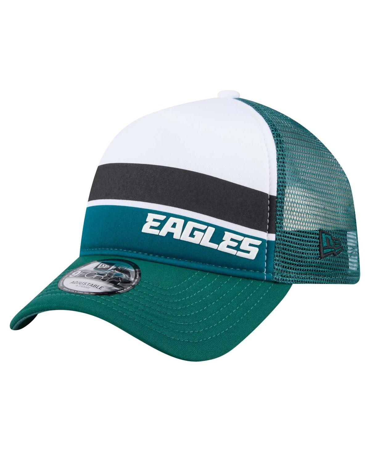Shop New Era Big Boys And Girls Midnight Green Philadelphia Eagles Sport Night Color Block 9forty A-frame Trucker