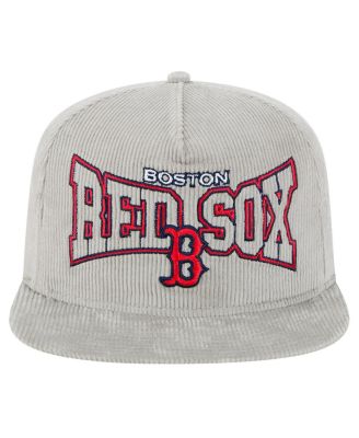 Men's Gray Boston Red Sox Corduroy Golfer Snapback Hat