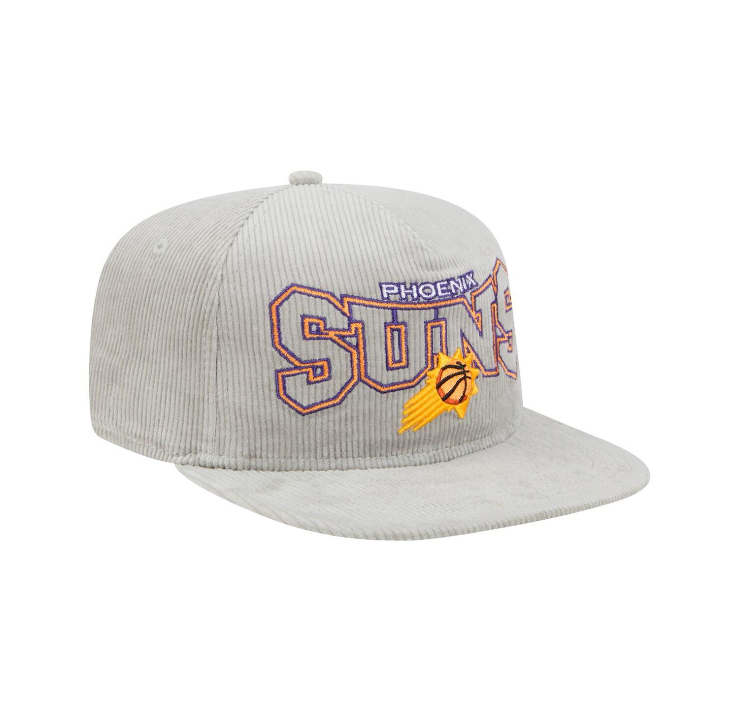Men's Gray Phoenix Suns Throwback Corduroy Golfer Snapback Hat