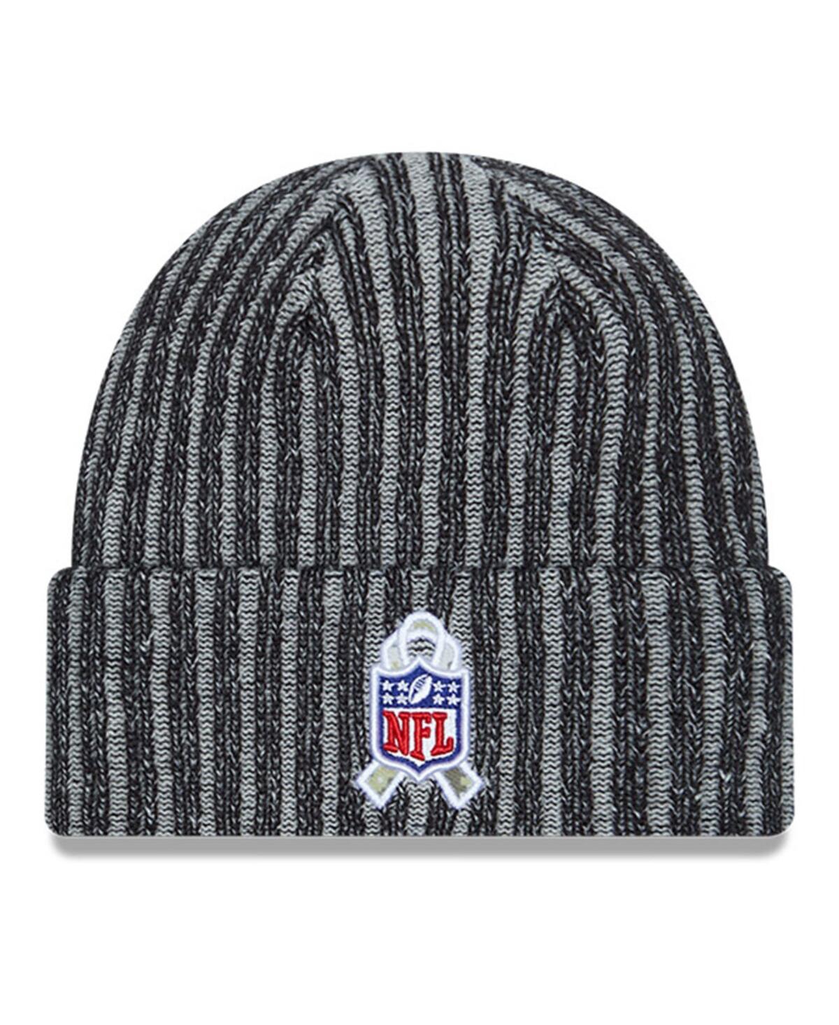 Shop New Era Big Boys And Girls Black Los Angeles Rams 2023 Salute To Service Cuffed Knit Hat