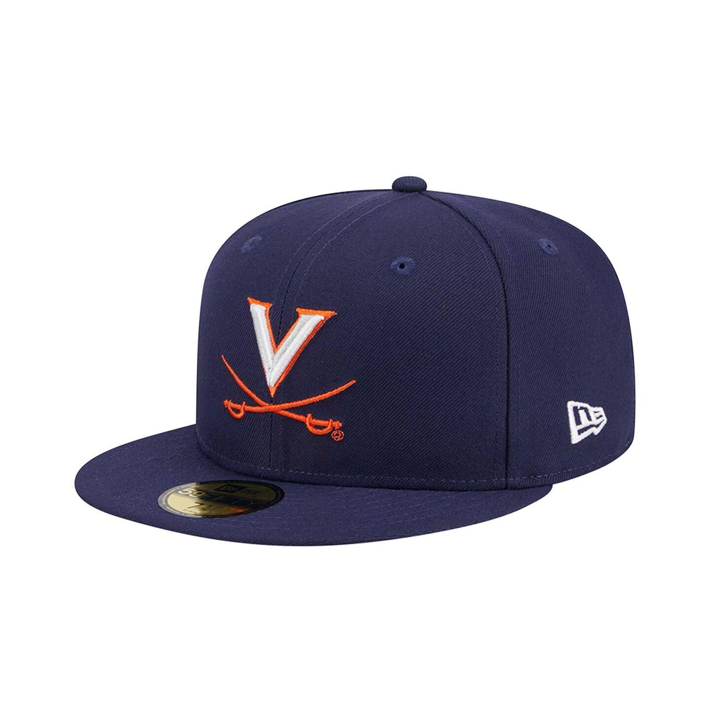 Мужская кепка New Era Navy Virginia Cavaliers 59FIFTY Fitted Hat — фото 1